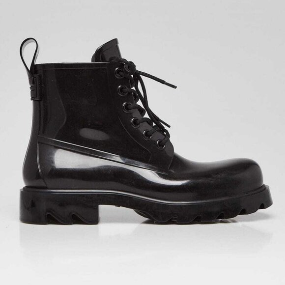 Bottega Black Rubber Stride Lace Up Boots Size 9.5/40 main image 5